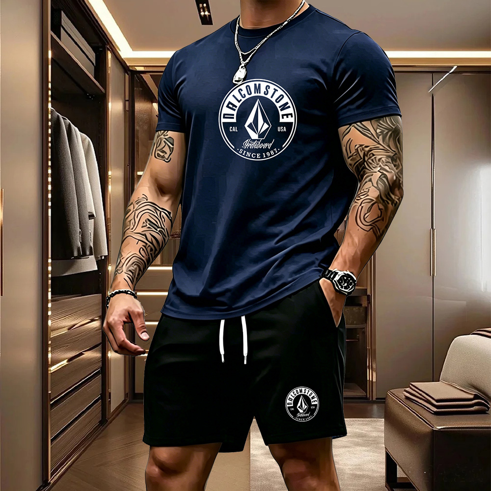Men'S Fashion Trends 2025 - Męski sportowy zestaw casualowy 2-częściowy: klasyczna