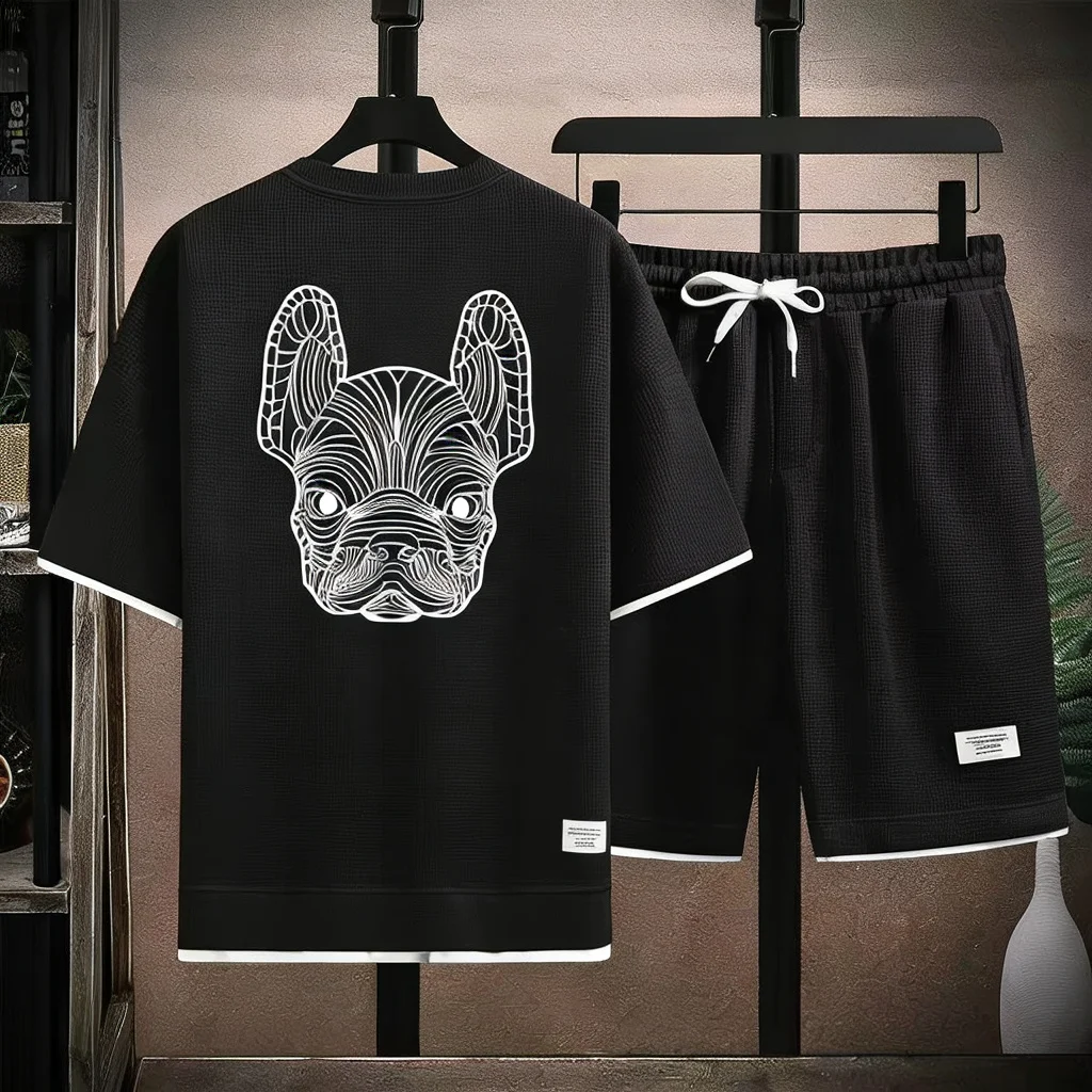 Mens Fashion Wear - Letni męski zestaw: szybkoschnąca koszulka z