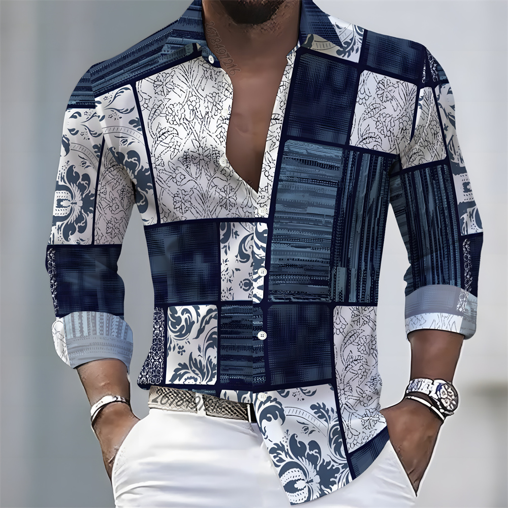 Mens Fashion Wear - Męska koszula z długim rękawem w