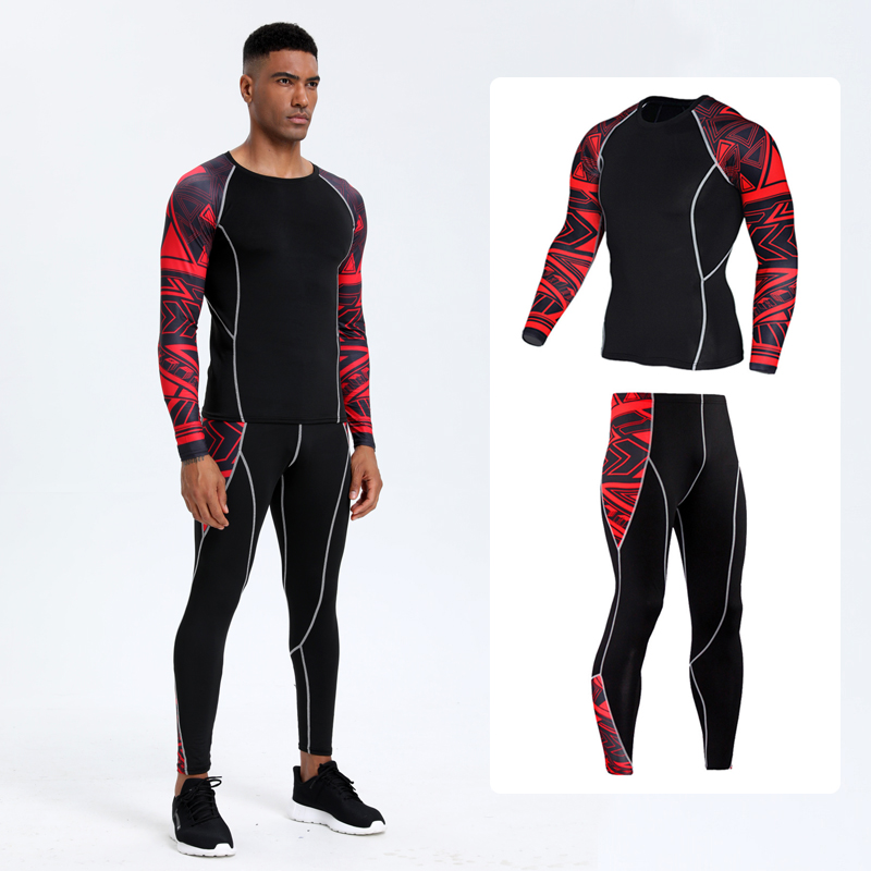 Compression Shirt Workout - Męski strój sportowy PRO: szybkoschnąca koszulka