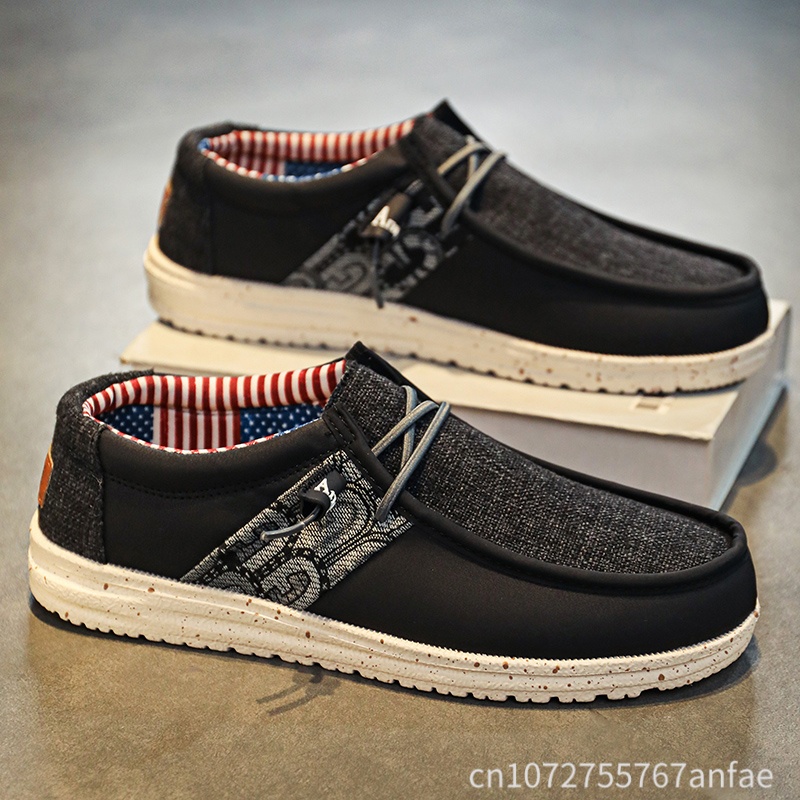 Men'S Fashion Loafers Shoes - Wyprzedaż! Niebiesko-czarne męskie mokasyny, modne, wygodne