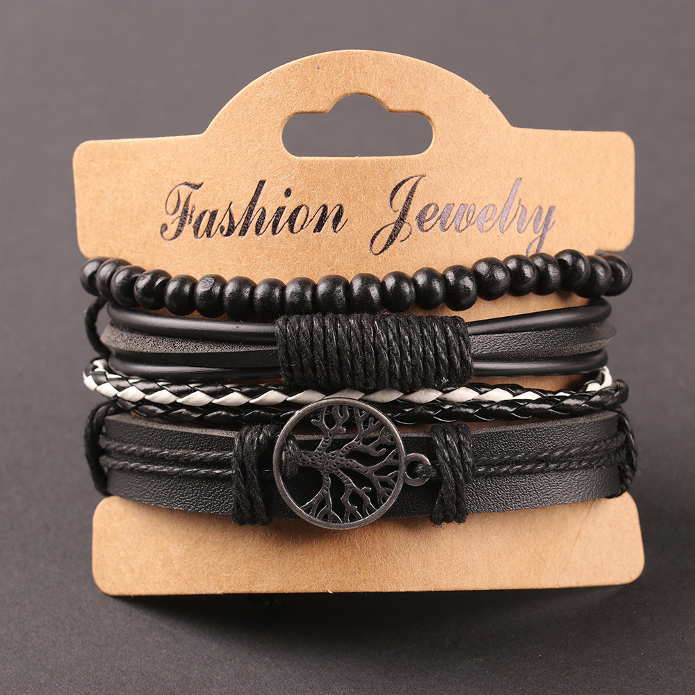 Mens Fashion Combination - Drzewo Życia Akcesoria ze stopu Cztery