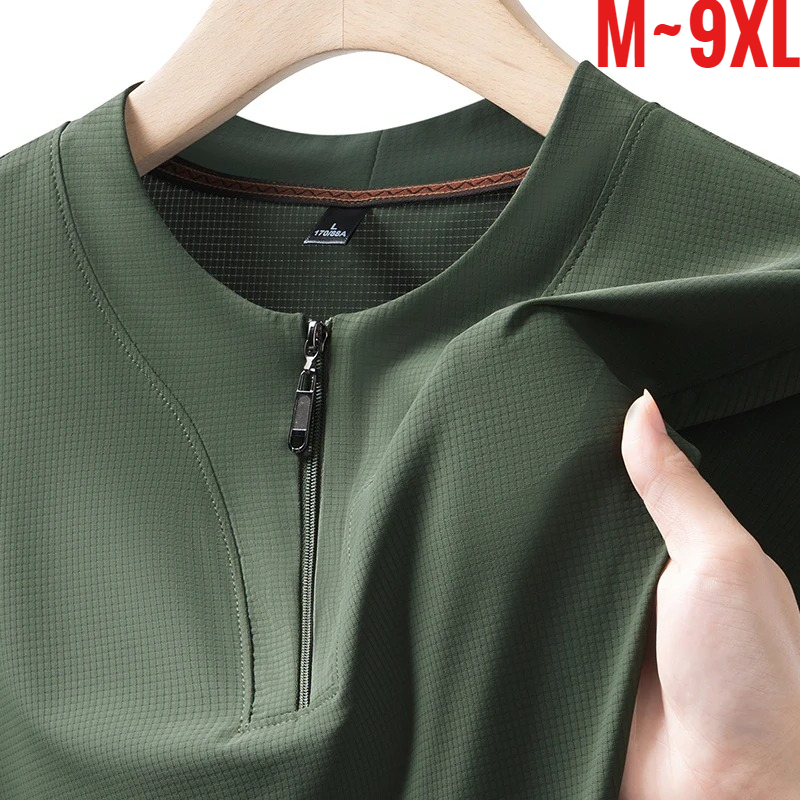 Men'S Fashion Trends 2025 - Męska koszulka Henley z jedwabiu lodowego,