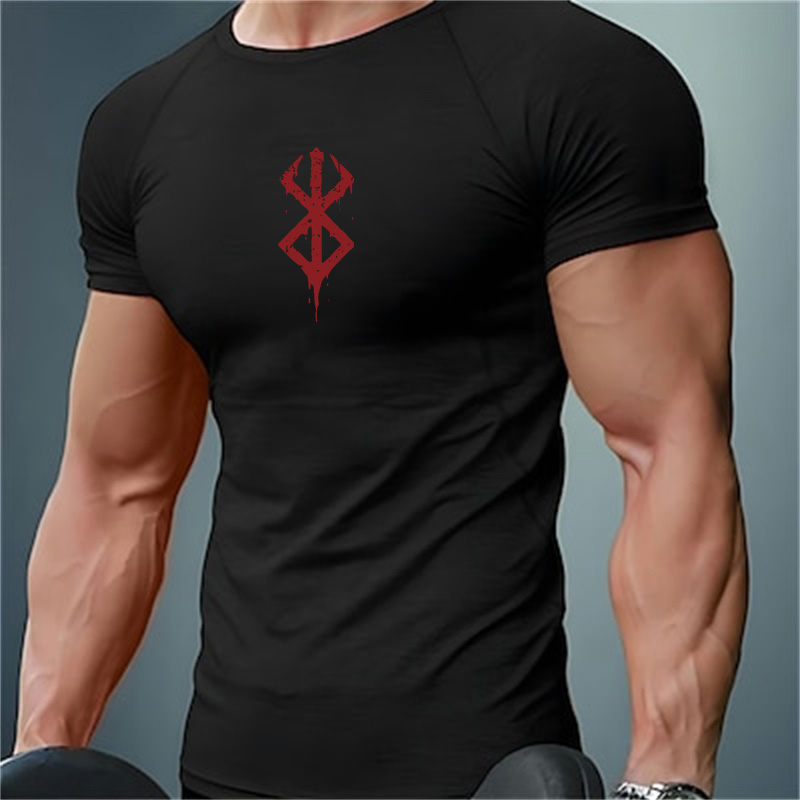 Compression Shirt Workout - Męskie koszulki kompresyjne z nadrukiem, letnie