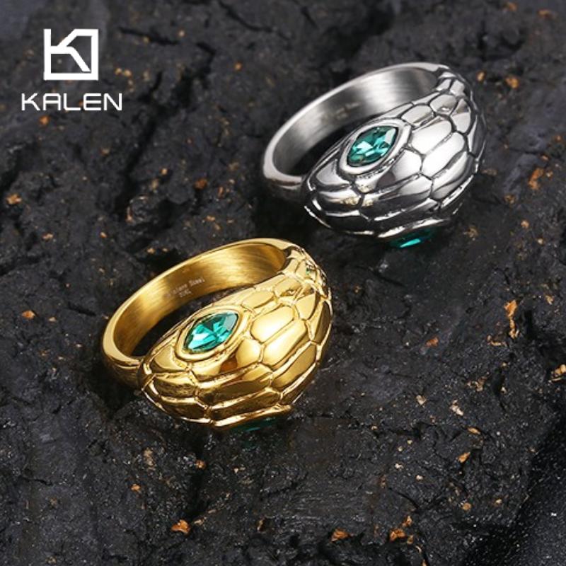 Men'S Fashion Lk - KALEN ze stali nierdzewnej szmaragdowe oczy